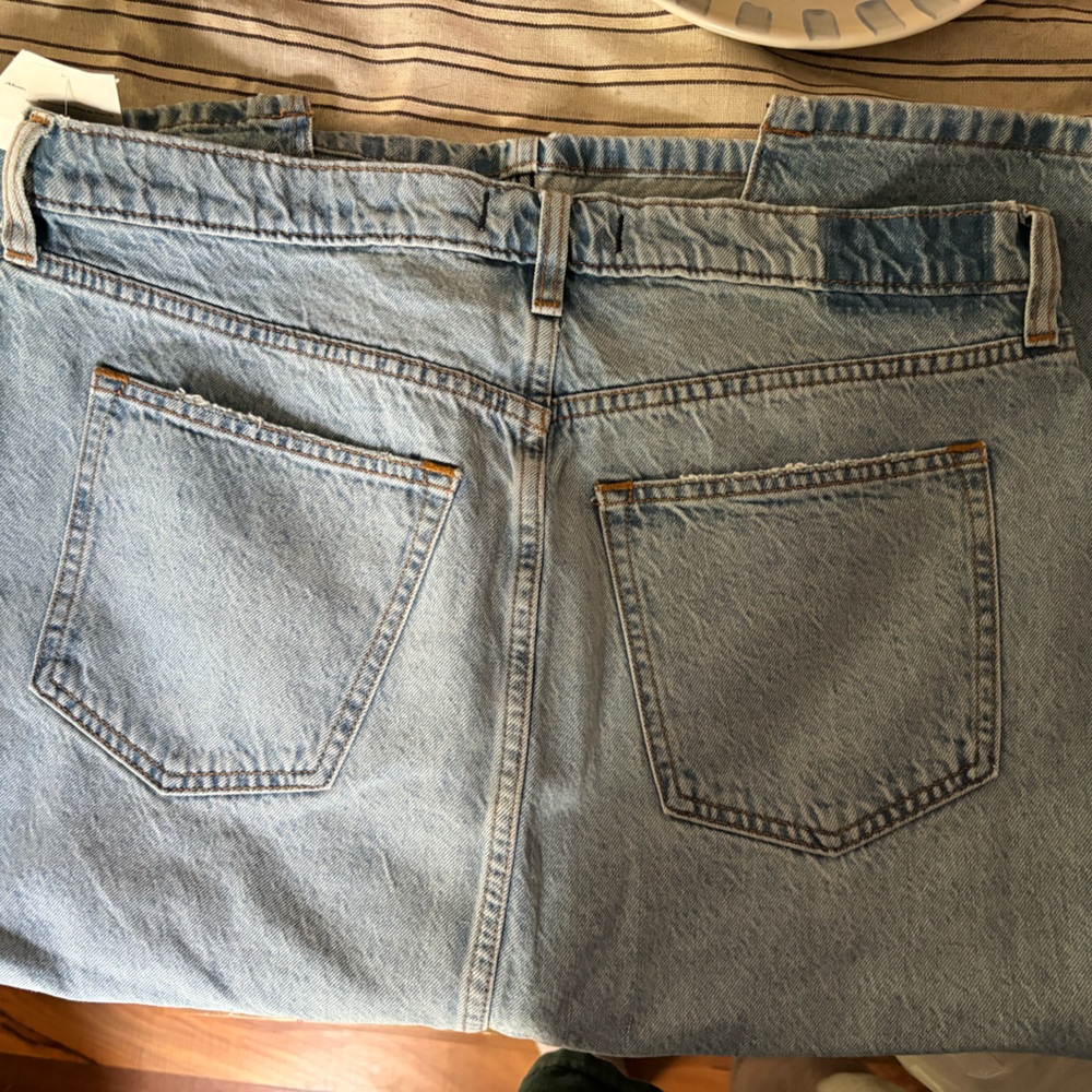 NWT Abercrombie Denim Midi Skirt 32P - Picture 6 of 8